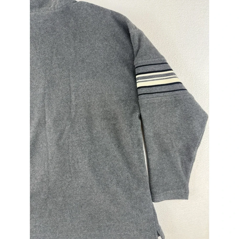 Zero Gravity Sweater Men's Size Large Vintage 1/4 Zip‎ Shirt Y2K Stripes Gray